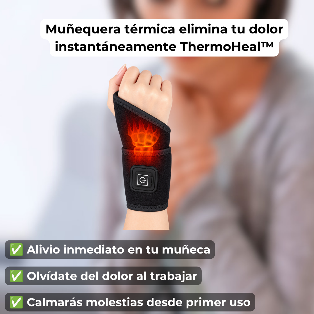 Muñequera térmica elimina tu dolor instantáneamente ThermoHeal™